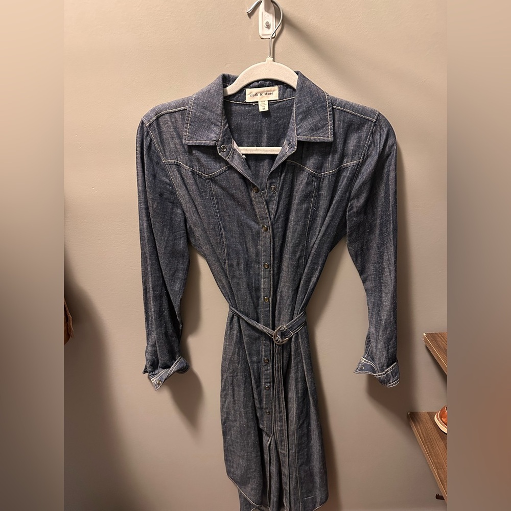 Cloth & stone chambray denim dress XS